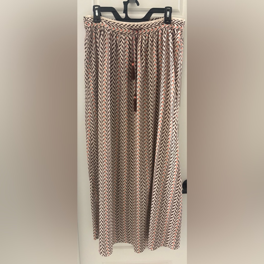 Natura Earth Coral Maxi Skirt Sz L Large Boho